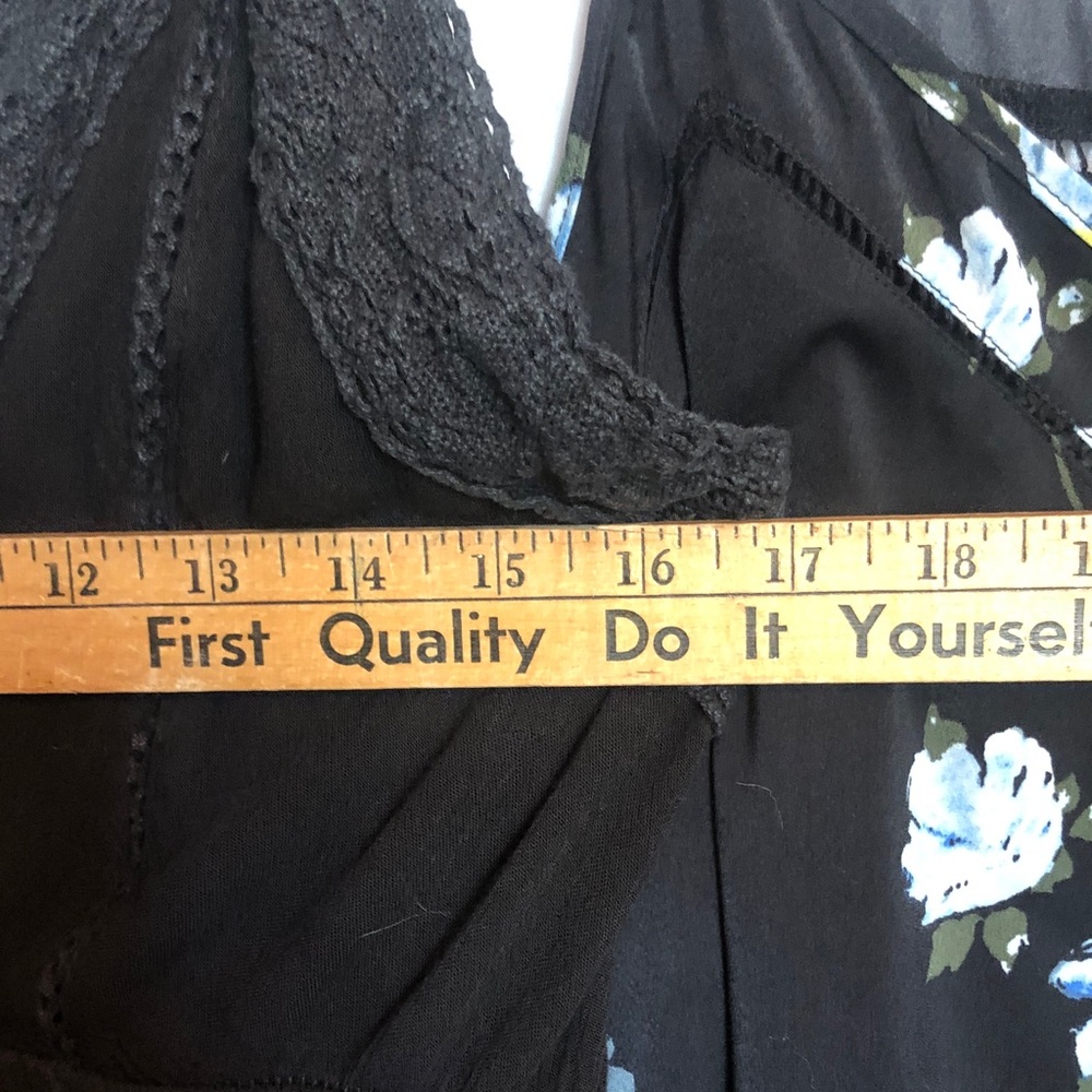 MOSSIMO & YOUNG USA size L black crinkle & floral maxi sun summer dresses - Picture 15 of 15